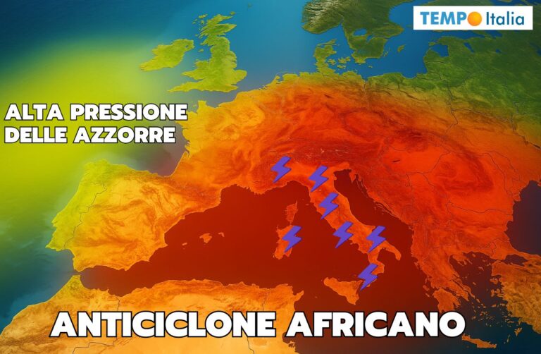 cede alta pressione africana - 14 08 2025